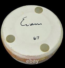 Vintage TONY EVANS Raku Art Pottery Abstract Pot Signed & Numbered