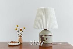 Vintage Table Lamp Studio Pottery Base by Donald John Glanville Pleated Shade