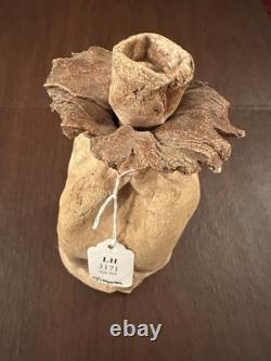 Vintage, Tall, Studio Pottery, Hand Carved, Ceramic Decanter, With Cork