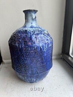 Vintage Tall Studio Pottery Piece! Gorgeous And Heavy 10 X 6, Base 4