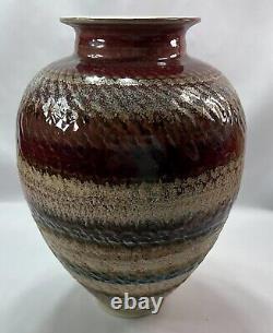 Vintage Tall Studio Pottery Vase by JOSEPH PANACCI