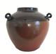 Vintage Terra Cotta Glazed Pottery Three Handles Pot Jar Vase Signed USA