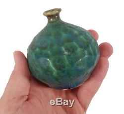 Vintage Textured California Studio Pottery Weed Pot Cabinet Vase Steve Salisian