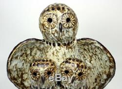 Vintage Thomas Tommy Kakinuma TK Canadian Pottery Studio Owl Family Sculpture