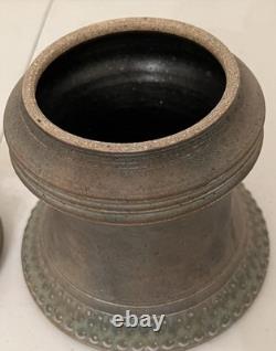 Vintage Tim Mather Studio Pottery Ceramic Fish Sturgeon Vessel With Lid