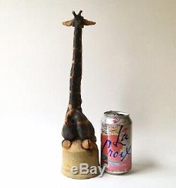 Vintage Todd Warner Giraffe Figural Dinner Bell, Studio Pottery 1976 13