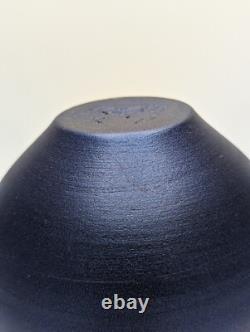 Vintage Tom Krueger 5 Iridescent Red Blue Vase Studio Art Pottery Signed 1999