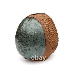 Vintage Tom McMillin 60's California Studio Pottery Vase Pair Mid Century Modern
