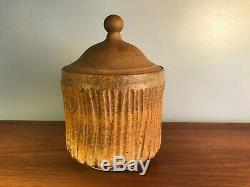 Vintage Tom McMillin Studio Pottery Lidded Vessel Jar Signed MCM Cressey Maxwell