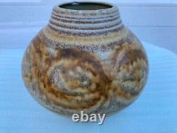 Vintage Tom Turner Early Studio Art Pottery Porcelain Vase Pot 1978 Flaw 1970s