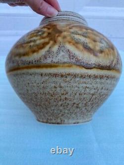 Vintage Tom Turner Early Studio Art Pottery Porcelain Vase Pot 1978 Flaw 1970s