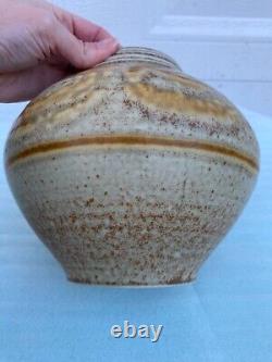 Vintage Tom Turner Early Studio Art Pottery Porcelain Vase Pot 1978 Flaw 1970s