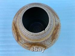 Vintage Tom Turner Early Studio Art Pottery Porcelain Vase Pot 1978 Flaw 1970s