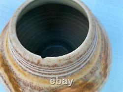Vintage Tom Turner Early Studio Art Pottery Porcelain Vase Pot 1978 Flaw 1970s