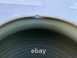 Vintage Tom Turner Early Studio Art Pottery Porcelain Vase Pot 1978 Flaw 1970s