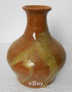 Vintage Tommy Kakinuma Canadian Studio Art Pottery Ovoid Vase Mid Century Modern