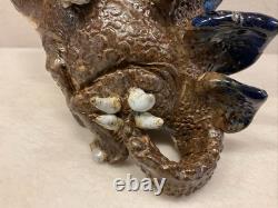 Vintage Tommy R. Clark Studio Pottery Stegosaurus Dinosaur Teapot Kentucky Art
