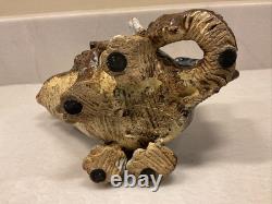 Vintage Tommy R. Clark Studio Pottery Stegosaurus Dinosaur Teapot Kentucky Art