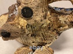 Vintage Tommy R. Clark Studio Pottery Stegosaurus Dinosaur Teapot Kentucky Art