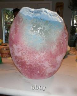 Vintage Tony Evans 123 Studio Pottery Raku Abstract Rock Shape Vase 17 1/2 Tall
