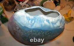 Vintage Tony Evans 123 Studio Pottery Raku Abstract Rock Shape Vase 17 1/2 Tall