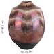 Vintage Tony Evans Raku Studio Pottery Vase Signed Copper Glaze 17 Large