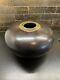 Vintage Tony Evans Signed Copper Raku Studio Iridescent Pottery Vase / Bowl