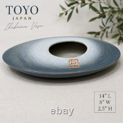 Vintage Toyo Japan MCM Ikebana Studio Pottery Centerpiece Bowl Japandi 14