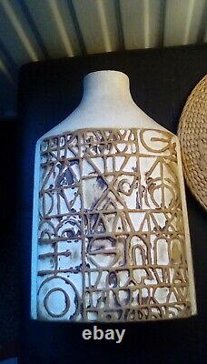 Vintage Tremaen Pottery Ruan Hieroglyphic Lamp Base 1978-1980