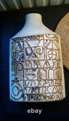 Vintage Tremaen Pottery Ruan Hieroglyphic Lamp Base 1978-1980