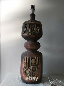 Vintage Tremaen Pottery XXL Lamp By Peter Ellery. Rarity. Damaged
