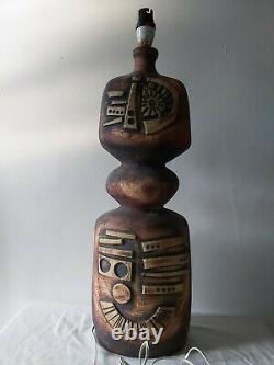 Vintage Tremaen Pottery XXL Lamp By Peter Ellery. Rarity. Damaged