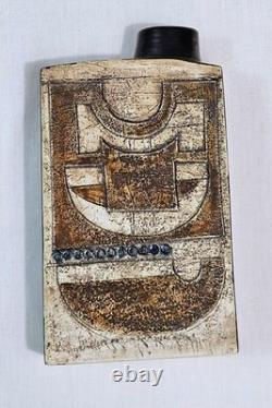 Vintage Troika Studio Pottery Chimney Vase St Ives Signed SV Sylvia Vallence