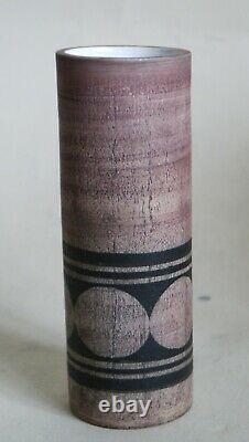 Vintage Troika cylinder vase St Ives England MP Marylyn Pascoe