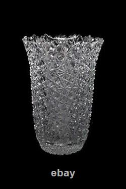 Vintage Turkish Cut Crystal Large Vase