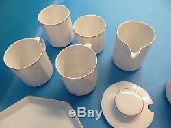 Vintage Used Rosenthal Studio Linie Germany Coffee Tea Cups Serving Plates White