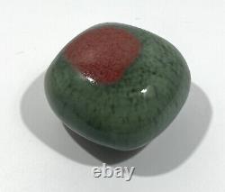 Vintage VIVIKA & OTTO HEINO Studio Pottery Rattle Paperweight Signed `2.5 X 4