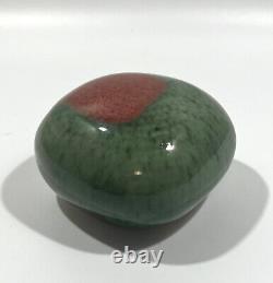 Vintage VIVIKA & OTTO HEINO Studio Pottery Rattle Paperweight Signed `2.5 X 4