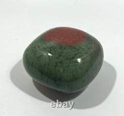 Vintage VIVIKA & OTTO HEINO Studio Pottery Rattle Paperweight Signed `2.5 X 4