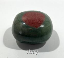 Vintage VIVIKA & OTTO HEINO Studio Pottery Rattle Paperweight Signed `2.5 X 4