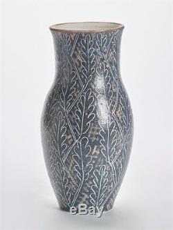 Vintage Van Der Straeten Studio Pottery Leaf Vase 1965