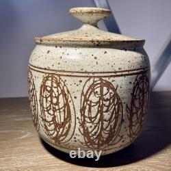 Vintage Victor Vic Bracke Pottery Lidded Jar Pot MCM Calif Modernist VIDEO