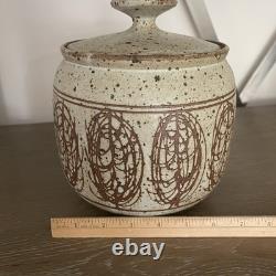 Vintage Victor Vic Bracke Pottery Lidded Jar Pot MCM Calif Modernist VIDEO