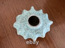 Vintage Victoria Littlejohn Rare Speckled Blue Ceramic Studio Pottery Pumpkin