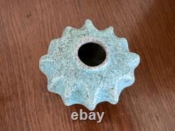 Vintage Victoria Littlejohn Rare Speckled Blue Ceramic Studio Pottery Pumpkin