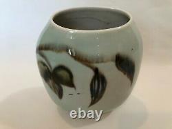 Vintage Vontury Studio Art Pottery Hand Thrown Vase, 8 Tall, 6 1/2 Widest