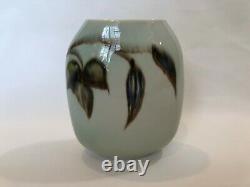 Vintage Vontury Studio Art Pottery Hand Thrown Vase, 8 Tall, 6 1/2 Widest