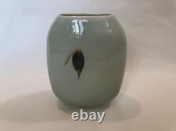 Vintage Vontury Studio Art Pottery Hand Thrown Vase, 8 Tall, 6 1/2 Widest