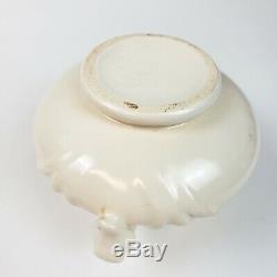 Vintage WELLER Studio Art Pottery Patricia Vase Double Duck Swan Heads Ivory