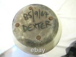 Vintage Walter Dexter Original Stoneware Studio Pottery Vase-L-9 x 6.5-Signed